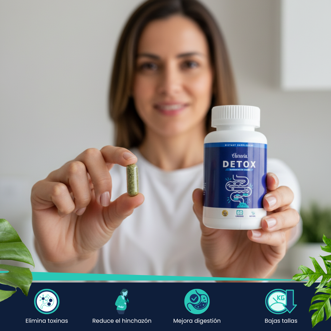 DETOX Limpieza Completa Estomacal en 15 días (60 Cápsulas) Aurevia